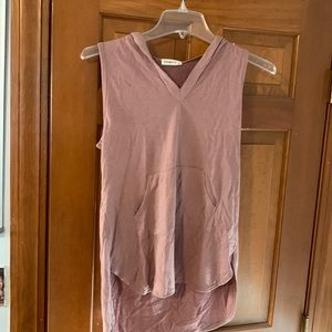 NWT Blush pink hooded tank
